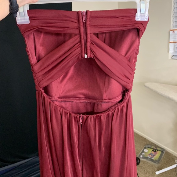 Burgundy long dress - Picture 3 of 7